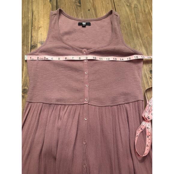 Frye Sleeveless Tank Midi Dress Size Small Button Front Coastal Casual - Picture 11 of 14